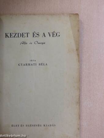 Kezdet és a vég