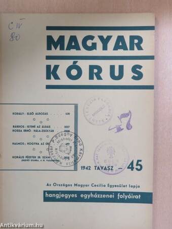 Magyar Kórus 1942. Tavasz 