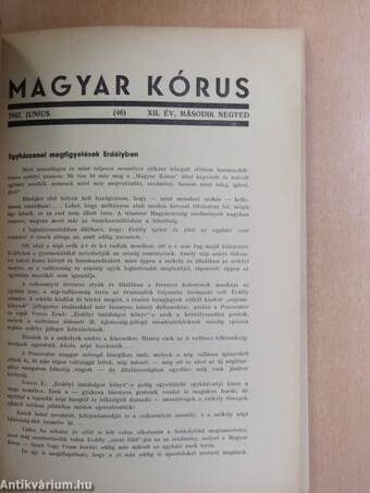 Magyar Kórus 1942. Nyár