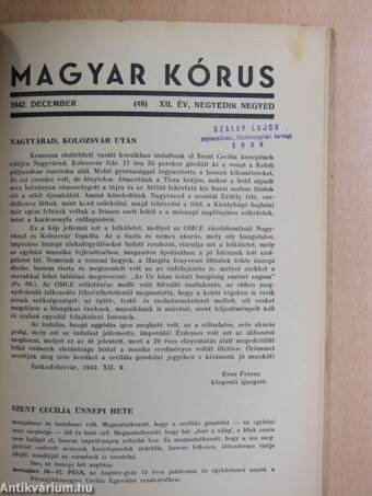 Magyar Kórus 1942. Tél