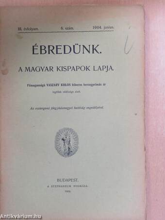 Ébredünk 1904. június