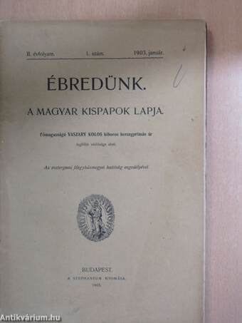 Ébredünk 1903. január