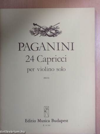 24 capricci per violino solo Op.1.