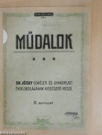 Műdalok III.