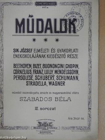 Műdalok III.