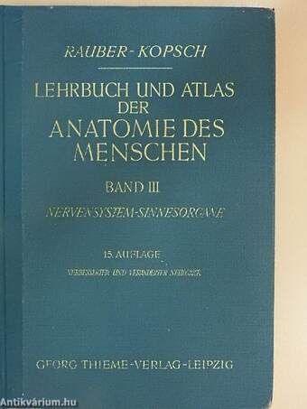 Lehrbuch und Atlas der Anatomie des Menschen III.