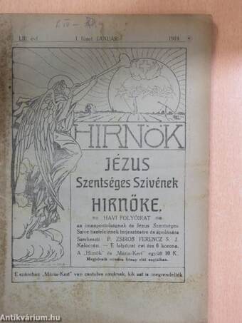 Jézus Szentséges Szivének Hirnöke 1919. január