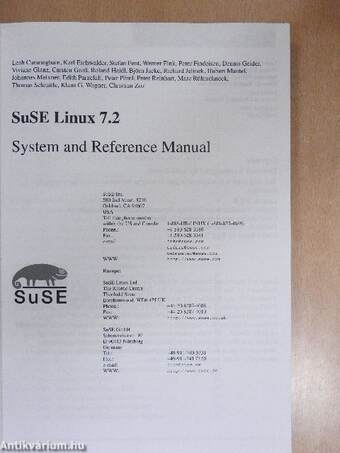 SuSE Linux 7.2 - System and Reference Manual