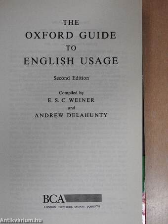 The Oxford Guide to English Usage