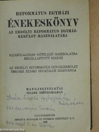 Református egyházi énekeskönyv