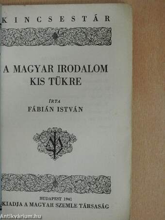 A magyar irodalom kis tükre