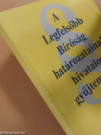 A Legfelsőbb Bíróság határozatainak hivatalos gyűjteménye 2003/1.