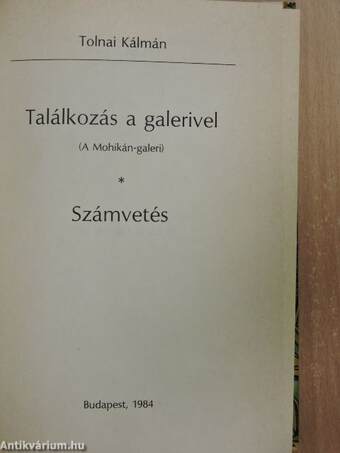 Találkozás a galerivel/Számvetés