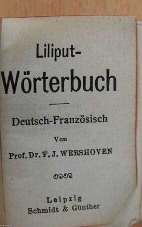 Liliput-Wörterbuch Deutsch-Französisch (minikönyv)