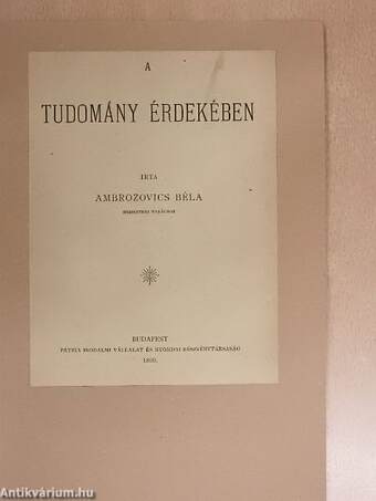 A tudomány érdekében