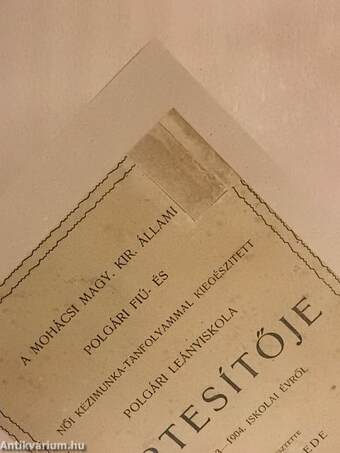 A Mohácsi Magy. Kir. Állami Polgári Fiú- és Női Kézimunka-tanfolyammal Kiegészített Polgári Leányiskola Értesítője az 1903-1904. iskolai évről