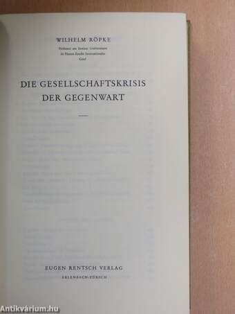 Die Gesellschaftskrisis der Gegenwart