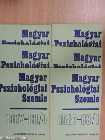 Magyar Pszichológiai Szemle 1987-88/1-6.