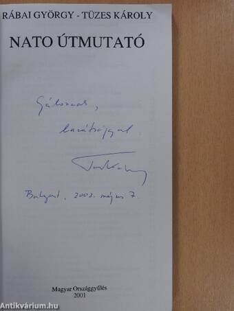 NATO útmutató (dedikált példány)