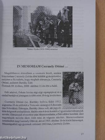 A dombóvári Fekete István Kulturális Egyesület Emlékkönyve 2000. (dedikált példány)