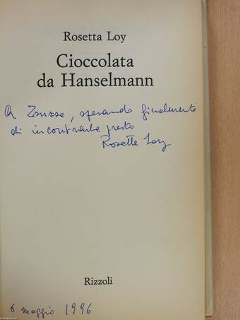 Cioccolata da Hanselmann (dedikált példány)