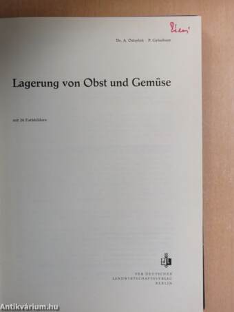 Lagerung von Obst und Gemüse