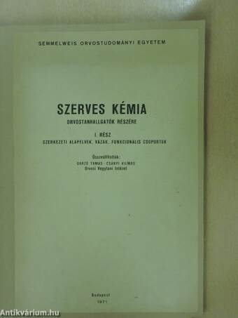 Szerves kémia I.