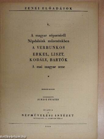 Zenei előadások 1-7.