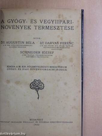 A gyógy- és vegyiipari növények termesztése