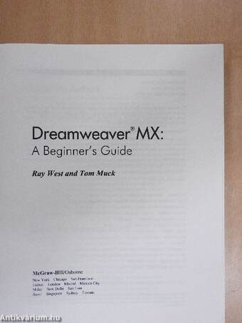 Dreamweaver MX - A Beginner's Guide