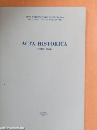 Acta Historica Tomus LXVI.