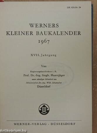 Werners Kleiner Baukalender 1967