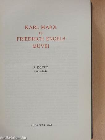 Karl Marx és Friedrich Engels művei 3.