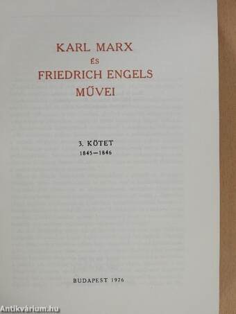 Karl Marx és Friedrich Engels művei 3.