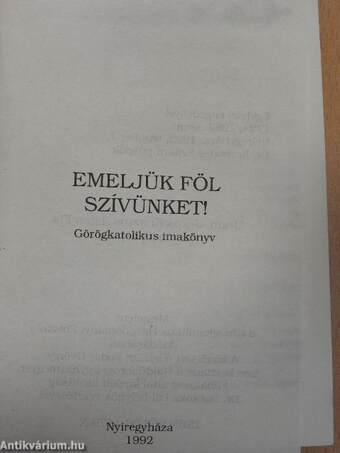 Emeljük föl szívünket!