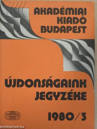 Újdonságaink jegyzéke 1980/3