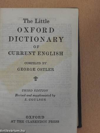 The Little Oxford Dictionary of Current English