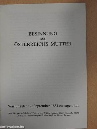 Besinnung auf Österreichs Mutter