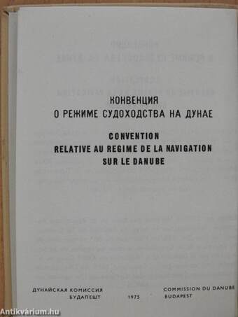 Convention relative au regime de la navigation sur le Danube (minikönyv)