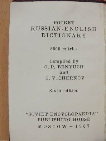 Pocket Russian-English Dictionary (minikönyv)