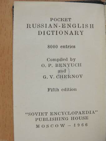 Pocket Russian-English Dictionary (minikönyv)