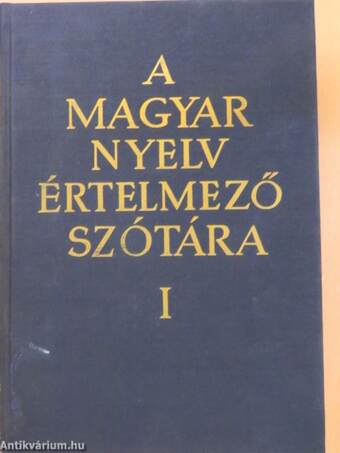 A magyar nyelv értelmező szótára I. (töredék)