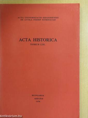 Acta Historica Tomus LIX.