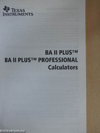 Ba II Plus™ - Ba II Plus™ Professional Calculators