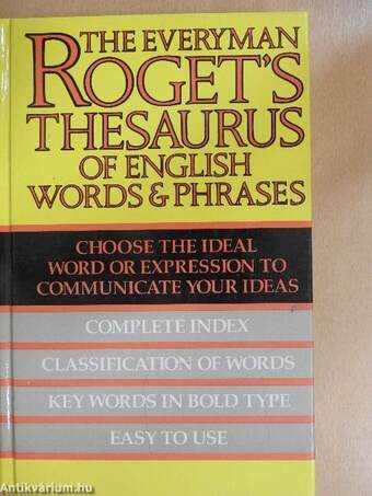 Roget's Thesaurus of English Words and Phrases