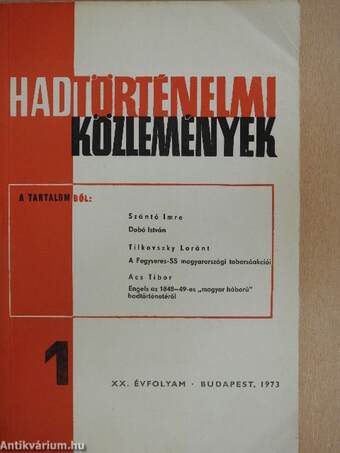 Hadtörténelmi Közlemények 1973/1-4.