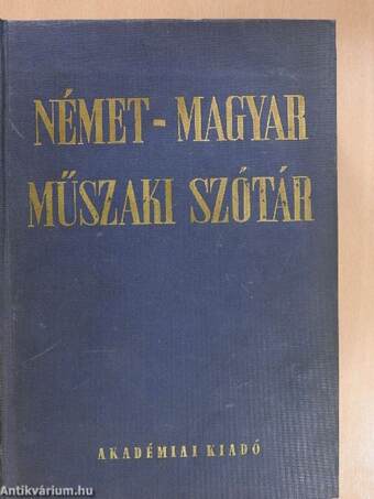 Német-magyar műszaki szótár