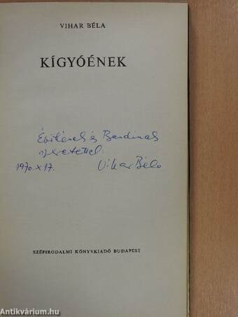 Kígyóének (dedikált példány)