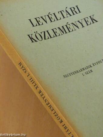 Levéltári közlemények XLIII/1-2