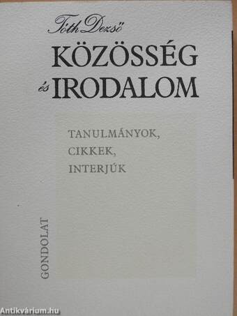 Közösség és irodalom